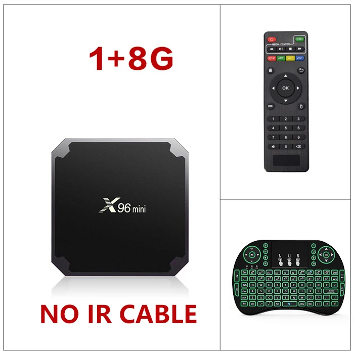 1G 8G I8 X96mini Android 9,0 ТВ приставка Amlogic S905W Четырехъядерный 4K HD Смарт медиаплеер X96 Мини 2,4G Wifi 1 ГБ DDR3 2 Гб Netflix телеприставка - Цвет: 1G 8G I8