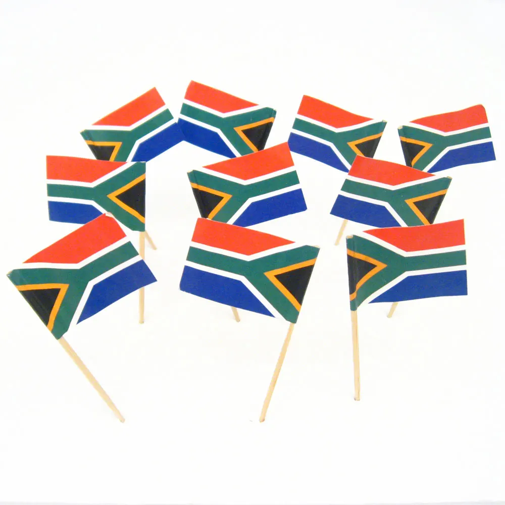 500pcs South Africa Toothpick Flag Paper Food Picks Cake