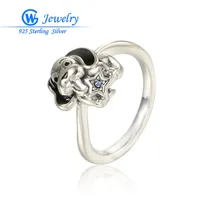 Distinctive Present Mens Ring Canine Animal Silver Ring Wholesale Jewellery GW High quality Jewellery RIPY021H20