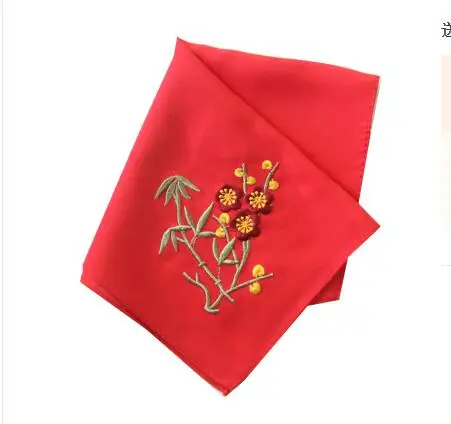 Wedding-pink-silk-embroidered-handkerchief-embroidered-handkerchief-lady-silk-handkerchief.jpg Esküvői Rózsaszín Selyem Hímzett Zsebkendő Hölgy - Image 2