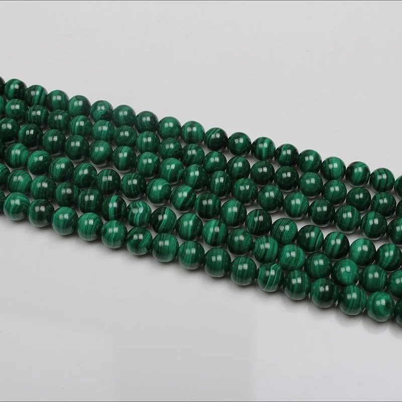 

Baihande 6 8 10mm Natural AAA Round Malachite Stone Green Gemstone Loose Beads For Necklace Bracelet DIY Jewelry Making 15inch