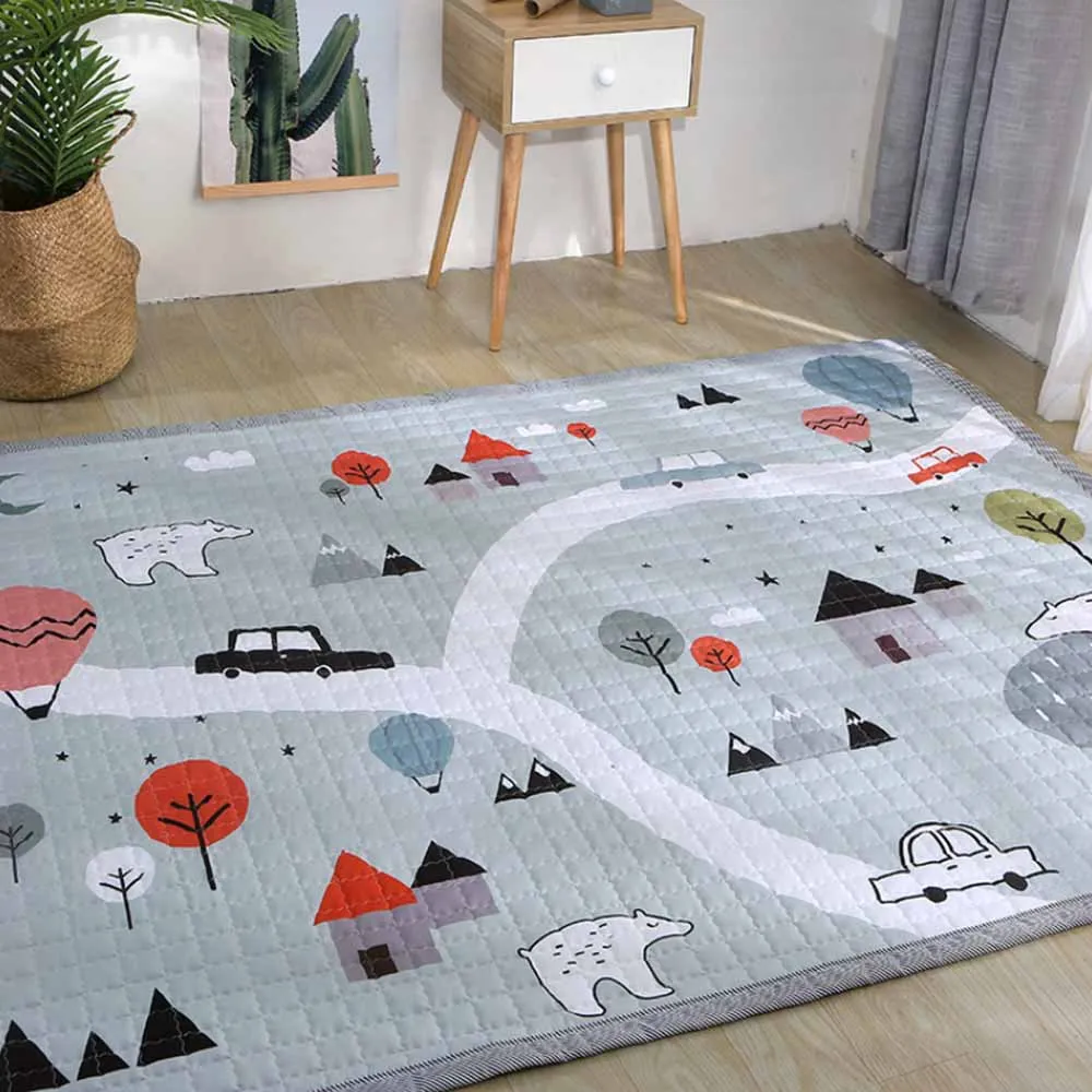 

1PC Outdoor Puzzle Children's Play Mat Thickened Baby Room Crawling Pad 145*195cm Baby Cotton Play Mat Folding Mat Baby Carpet