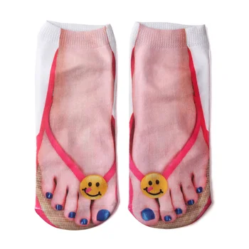 

2019 Socks Kids Children Socks Girls Cartoon Sock smiling face Princess 3D Print spring Length 19cm Suitable for ages 8-15y