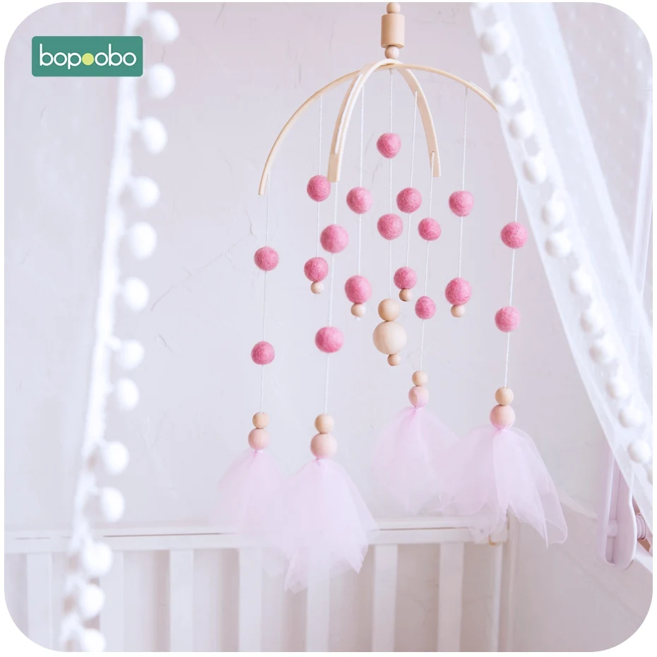 Contas de Madeira do Bebê Sinos de Vento Brinquedos do Bebê para Crianças Chocalhos Móvel Sino Sala Hanging Decor Tenda Decoração Fotografia Adereços Presentes Bed 10 Sinos de Vento Sino Brinquedos do bebê