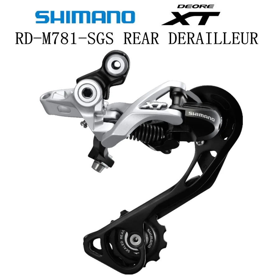 SHIMANO DEORE XT RD M781 M786 Shadow задний переключатель Горный велосипед M780 GS SGS MTB переключатель 10-speed 20/30-speed - Цвет: RD-M781 SGS silvery