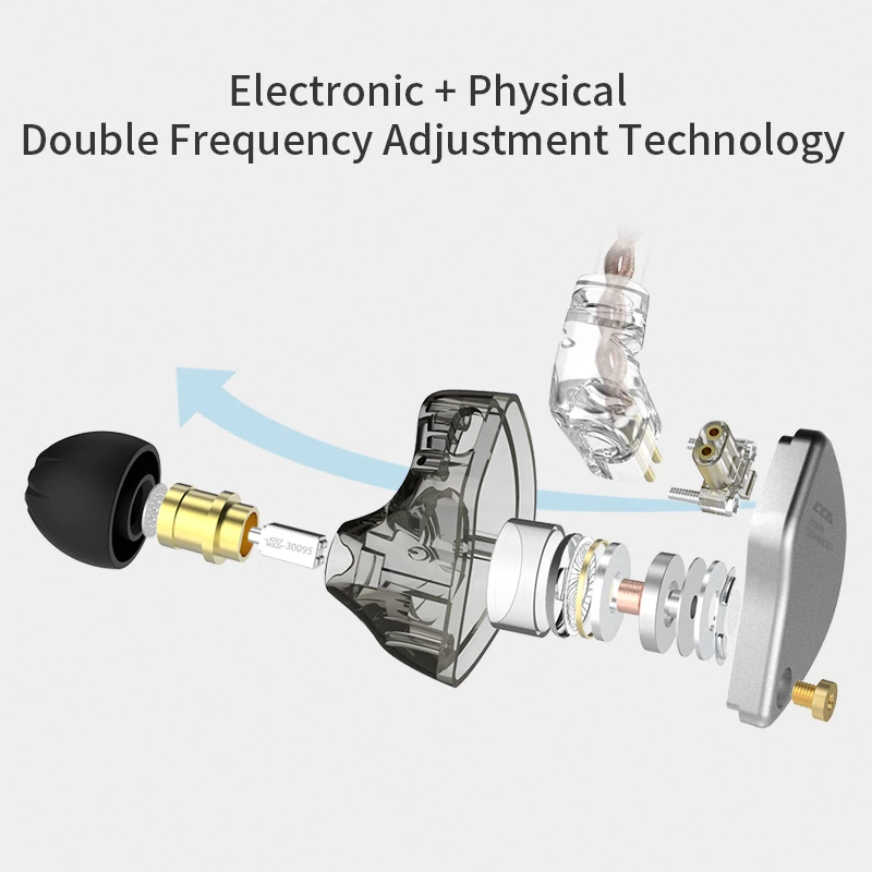 CCA CA4 1BA+ 1DD наушники-вкладыши гибридные в ухо наушники HIFI монитор наушники для бега с detachable Detach 2PIN кабель