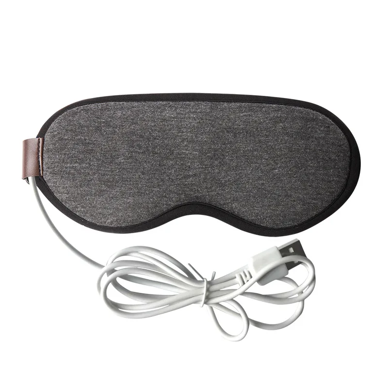 New Temperature Control Heat Steam Cotton Eye Mask Dry Tired Compress USB Hot Pads Eye Care Hot Heat Steam Eye Mask - Цвет: Черный