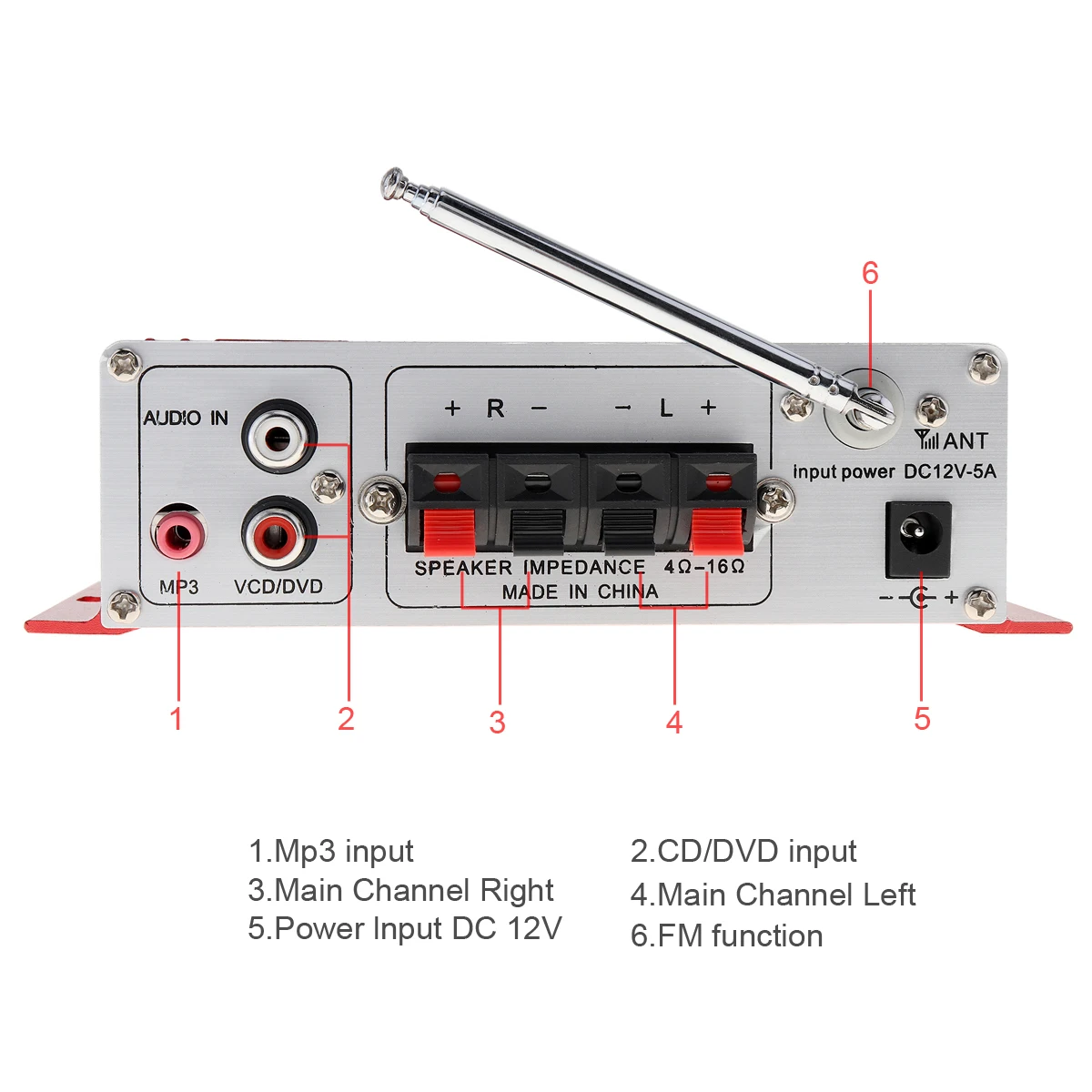 HY 502S 2 Hi Fi Bluetooth цифровой аудио плеер Автомобильный усилитель fm радио стерео
