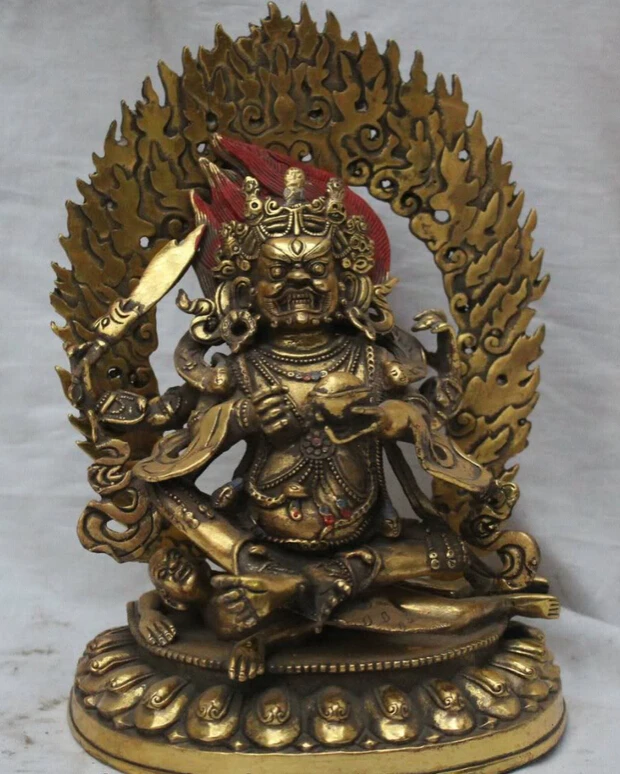 

song voge gem S6000 9" Tibet Tibetan Buddhism Bronze Gold Buddha Statue