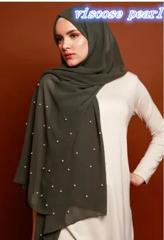 

U9 viscose pearl wrap muslim hijab shawl scarves scarf can choose colors