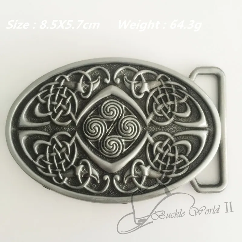 

Retail Innovation Fashion knot belt Buckle 85*57mm 64.3g Oval Silver Color Metal For 4cm Wide Belt Men Women Jeans accessories