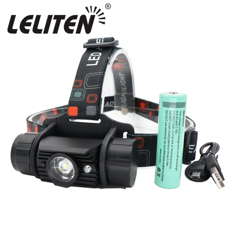 

6000LM Mini IR Sensor led Headlight Induction Usb Rechargeable Lantern Headlamp 1Mode TorchFlashlight Use 18650 Battery