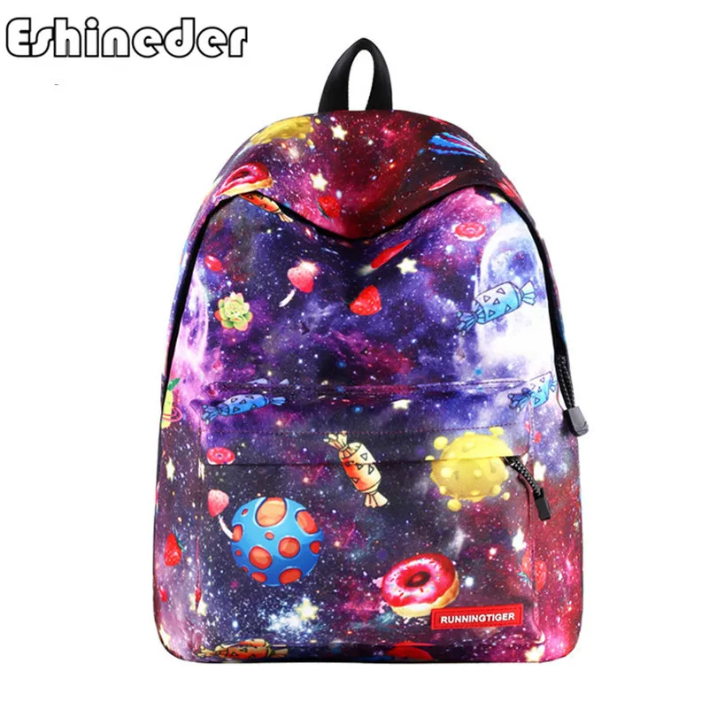 

ESHINEDER New Style Stars Space Backpack Women Travel Bag Kids School Bags For Girls School Backpacks Schooltas Mochila Escolar