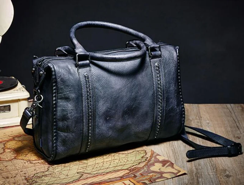 Сумки через плечо из натуральной кожи, Женская винтажная сумка из воловьей кожи, европейская ретро сумка для покупок, европейские классические сумки высокого качества