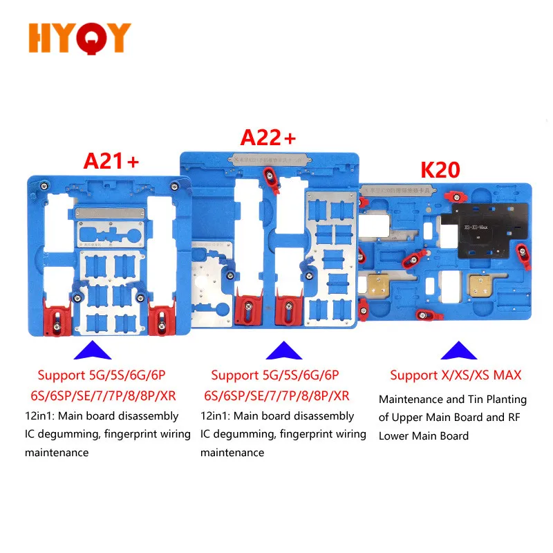 

Multifunctional MainBoard Fixture for iphone 5s/5s/SE/6/6P/6S/6S PLUS/7G/7P/8G/8P/X/XR/XS/MAX Fingerprint Repair Fixer