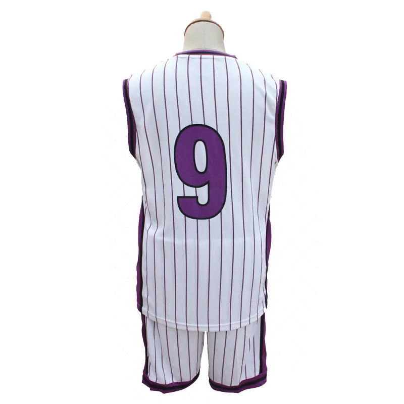 Косплей Kuroko no Basuke Yosen murasakiучитыбара atсуси 9 школьная форма Спортивная футболка