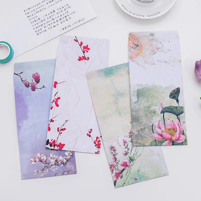 

10pcs Vintage Chinese Style Craft Paper Envelope for Letter Paper Postcards The Envelope for Wedding Invitation Letter Cover