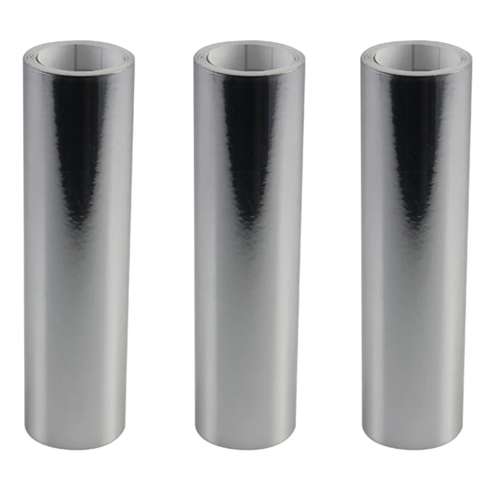 

Electroplated Silver Film Car Side Window Foils Solar Protection Auto Decal Chrome Plating Vinyl Wrap Silver Trim