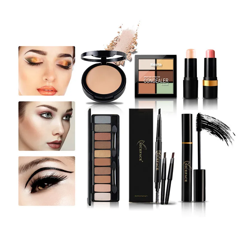 

Eye shadow highlight repair eyebrow cream combination makeup set