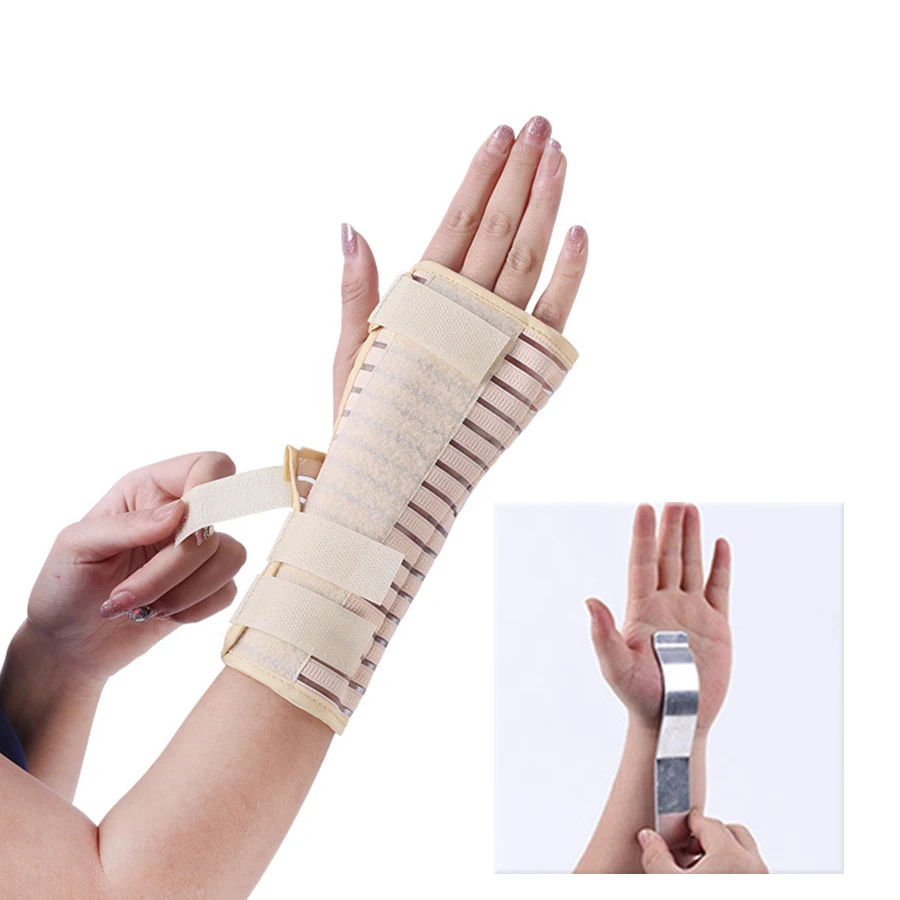 手首のサポートブレース手首関節固定手根包帯サポートベルトスプリントヤシ骨折固定装具プレート疼痛緩和 矯正 サポーター Aliexpress