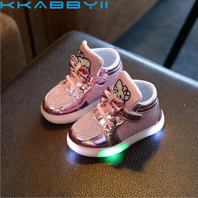

New Spring Autumn Kids Light Shoes for Girls Boys Glowing Sneakers Children Cartoon Led Sneakers Soft Sports Light Shoes