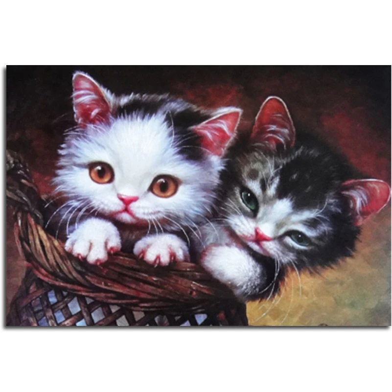 Cat 5D Diamond Embroidery Art Rhinestones Cross Stitch Kits Diamond