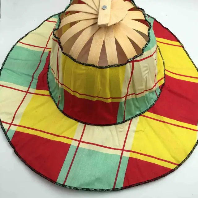 1pcs/lot Sun Hat Fashion Bamboo Hand Fan Folding Fan Summer Folding