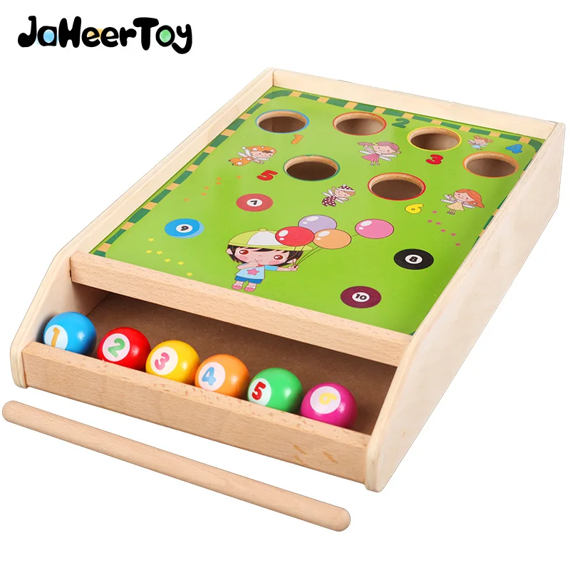 JaheerToy деревянные игрушки настольная бильярдная игра обучающая игрушка для детей цветное и цифровое познание родитель-ребенок Взаимодействие