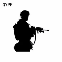 QYPF 14 см* 16 см, стильные виниловые наклейки для автомобиля в армейском стиле, черные, серебристые S2-0124