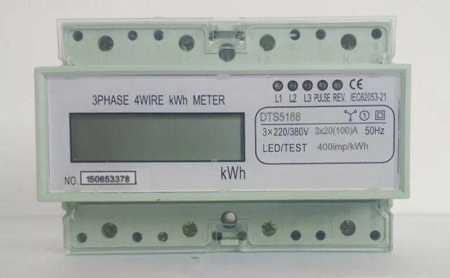 30(100) трехфазный din-рейку счетчик энергии 220 V/230 V 50 HZ монитор lcd-дисплей din-rail измеритель kwh ватт счетчики моточасов