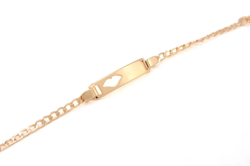 BR40A_04 lips baby bracelet gold kids jewelry bracelete ouro pulseira bebe bijoux ninas armband