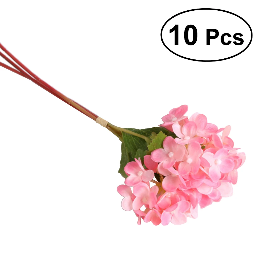 10 Pcs Flower Bunches Bouquet Artificial Flower Bundles Fake Hydrangea