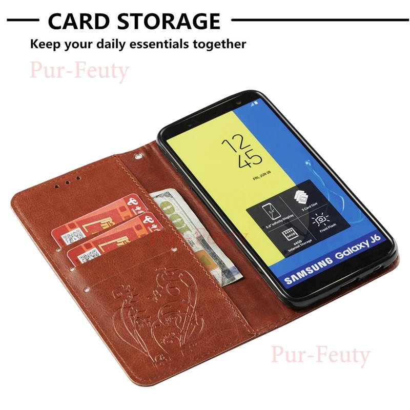 For Samsung Galaxy J6 2018 J600 In Fitted High Quality Fashion Wallet Flip Leather Cover For SM-J600F/DS SM-J600G/DS J600F J600G For Samsung Galaxy J6 2018 J600 In Fitted High Quality Fashion Wallet Flip Leather Cover For SM-J600F/DS SM-J600G/DS J600F J600G