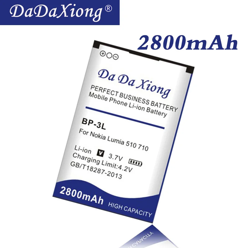 

Da Da Xiong Original 2800mAh BP3L BP-3L Battery for Nokia Lumia 710 510 603 610C 900 303 610 3030 505 Phone Battery