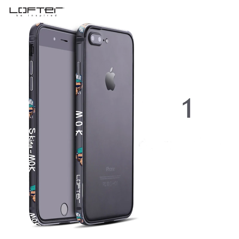 Lofter Алюминиевый металлический бампер для Apple iPhone 7 8 iPhone 7 8 Plus чехол рамка с изображением мультфильмов металлический чехол Защитный ковер ...