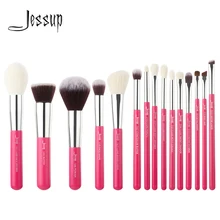 Jessup Rose-carmin/серебристый Профессиональный набор кистей для макияжа, инструменты для красоты, набор кистей для макияжа, основа для пудры, шейдер-лайнер