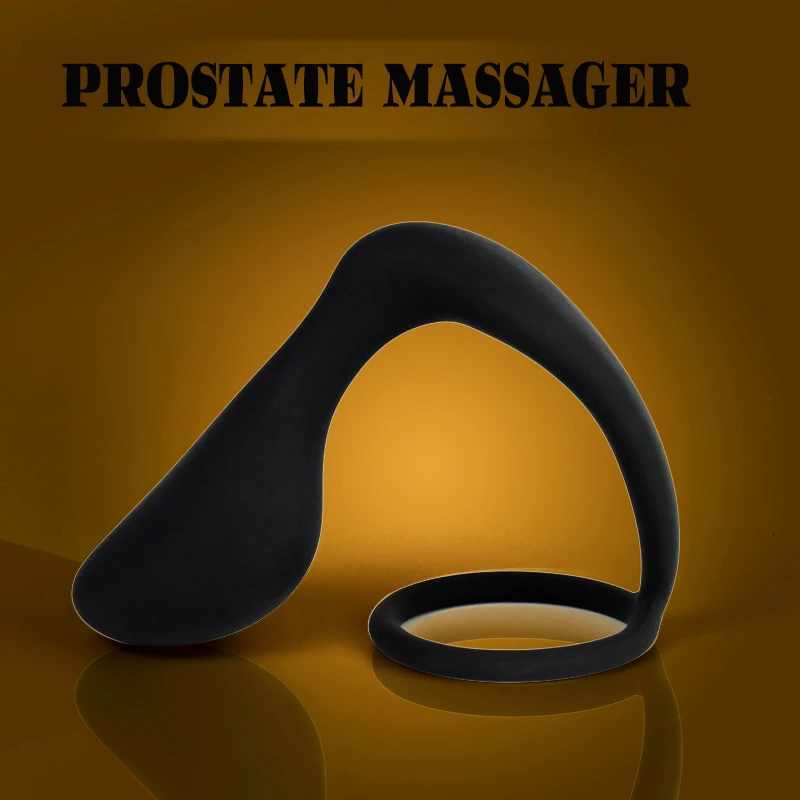 Male Silicone Prostate G-spot Massager With Cock Ring Anal Plug Delayed Device sex Toys for man gay Anus Expander massage |