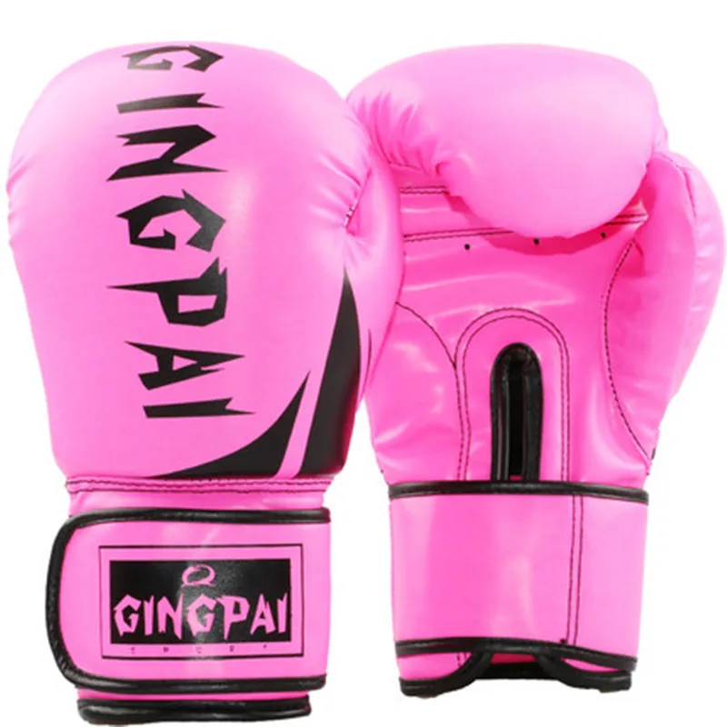 Good Quality Pink adult kick boxing gloves muay thai luva de boxe