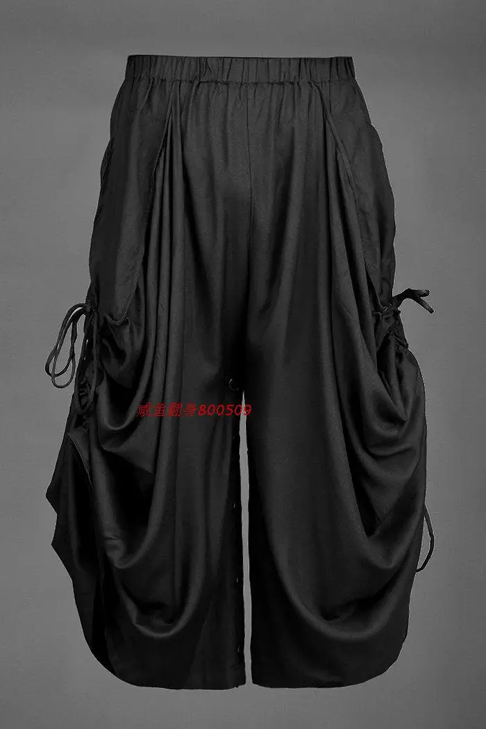 27-46 Men Clothing Hair Stylist Non-mainstream Culottes Big Trouser Legs Boot Cut Wide Leg Pants Plus Size Singer Costumes