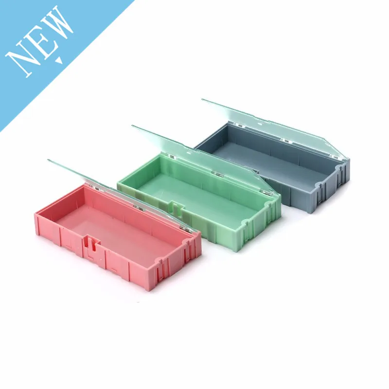 

1pcs New Arrival SMD SMT IC Electronic Component Mini Storage Box and Practical Jewelry Storaged Case 125*63*21mm 3 colors