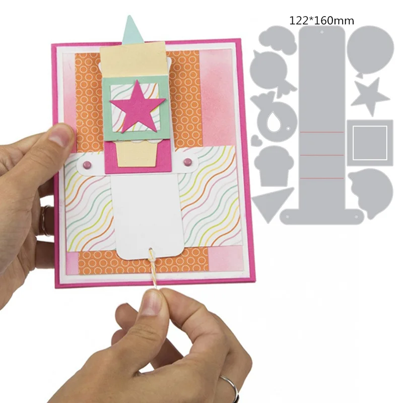 

Star Slide Rocket Launch Frame Metal Cutting Dies Stencils For DIY Scrapbooking Decorative Paper Card Craft Embossing Die Cut