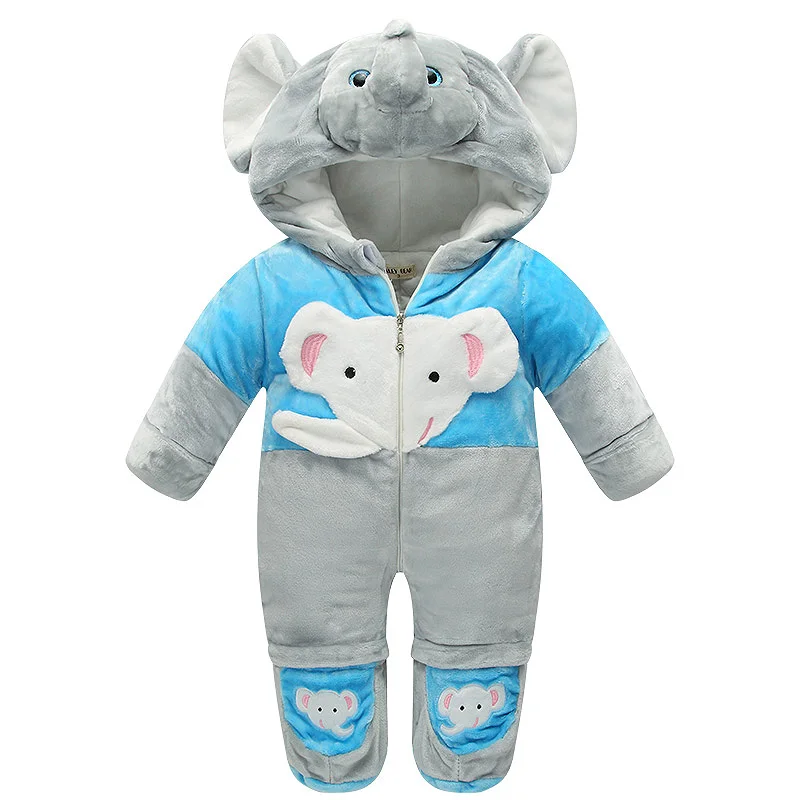 

High Quality Baby Rompers Winter Thick Cotton Boys Kawaii Costume Girls Warm Clothes Kid Jumpsuit Children Outerwear Baby Wear