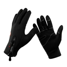 Men's Winter Fleece Gloves Sports Hunting tactical Gloves touch screen sensory cycling gloves full finger Black sahoo 42890 breathable touch screen full finger cycling gloves black blue xl pair