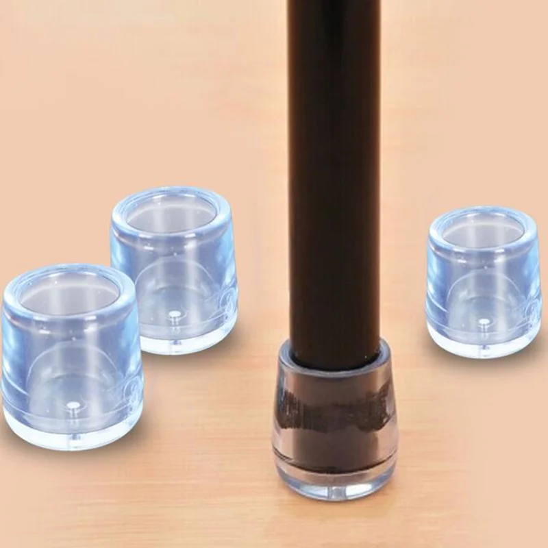 4pcs Chair Leg Caps Rubber Feet Protector Pads Furniture Table Covers Socks hole plugs dust Cover furniture leveling feet system