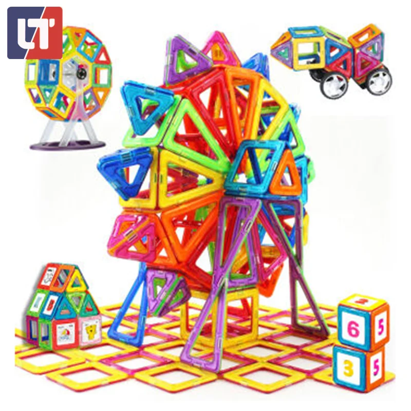 3D дизайнерские магнитные строительные блоки строительство большой размер набор детские развивающие игрушки для Chldrens мальчиков девочек подарок