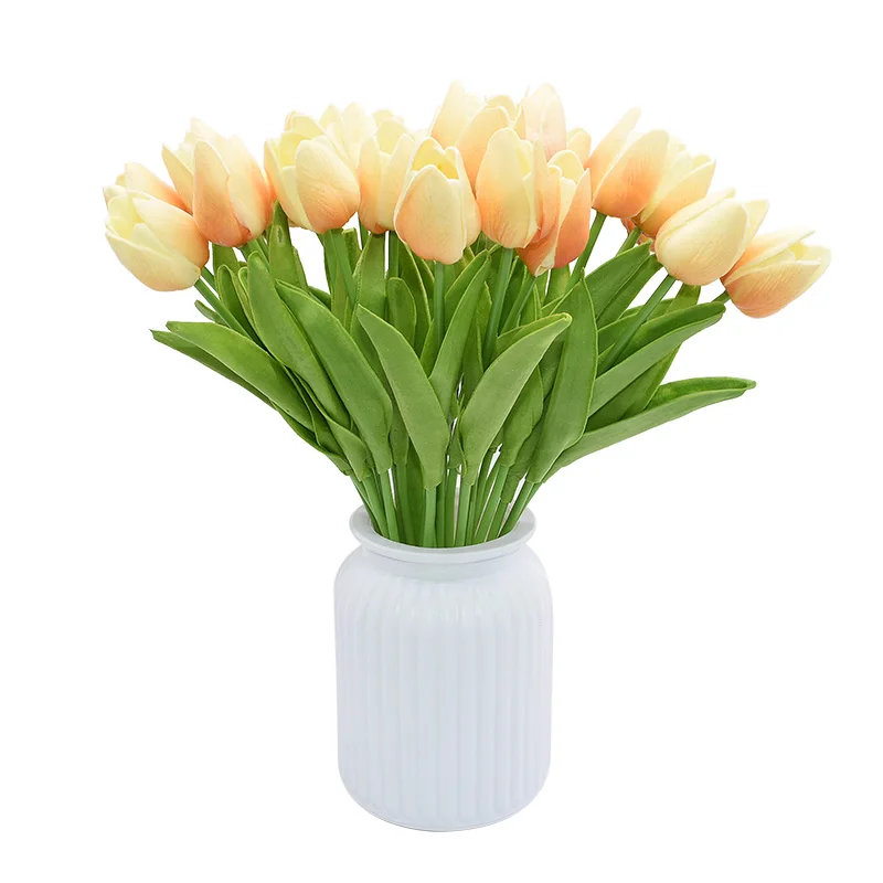 10/30 шт Искусственные цветы тюльпаны реального касания, цветы Свадебный декор моделирование невесты/ПУ-тюльпаны для дома вечерние ваза домашнего декора - Цвет: F16