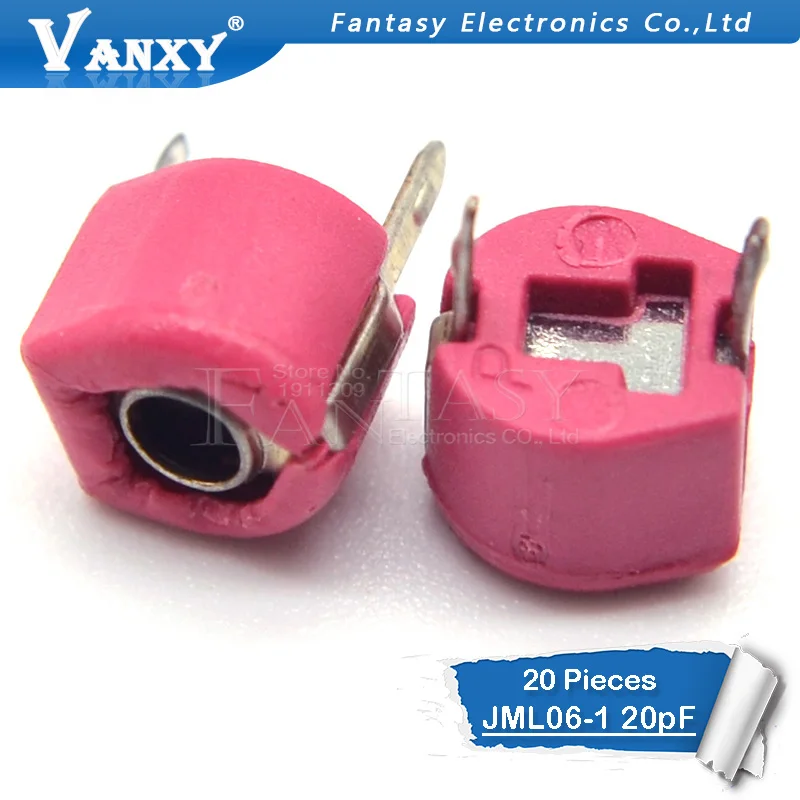 

20pcs 20P 20PF 6mm JML06-1 DIP trimmer Adjustable capacitor