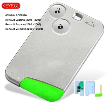 

Keyecu Smart Card Remote Key 2 Button 433MHz PCF7926 for Renault Laguna Espace Vel Satis 2001-2007