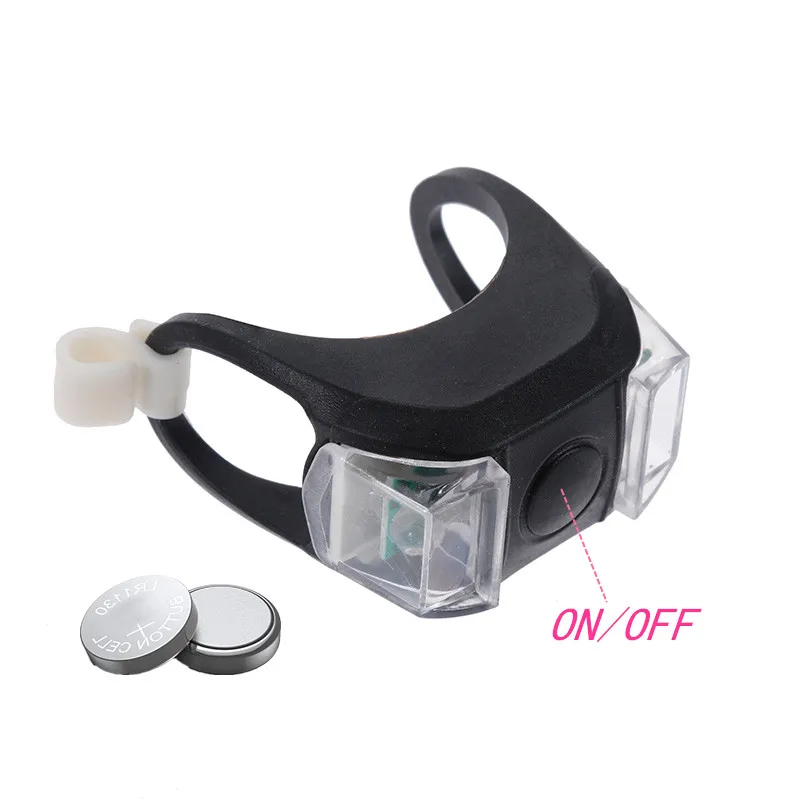 Perfect Zacro Bicycle Front Light Flash 3 Modes Silicone LED Head Front Rear Wheel Bike Light Waterproof Cycling Lights with Battery 3