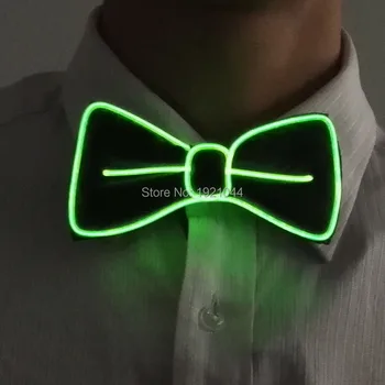 

Light Up LED Glow Ties EL Wire for Men Halloween Birthday Rave Party Supplies Favors 2020 Fashion Decoration Props
